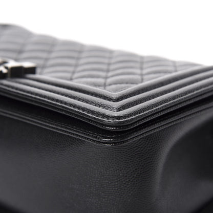 Chanel Caviar Quilted Medium Boy Flap Black 9 of 14