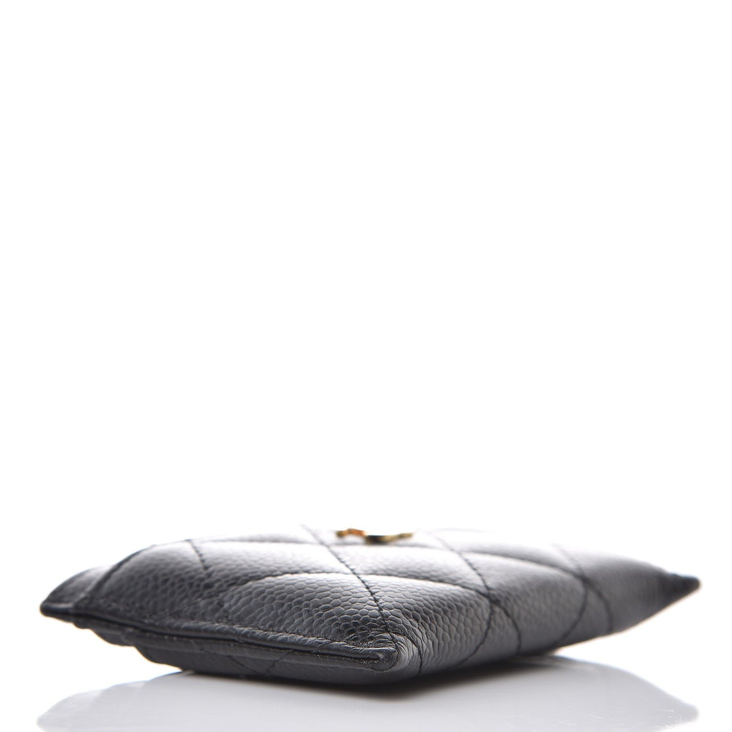 Caviar Quilted Card Holder Black