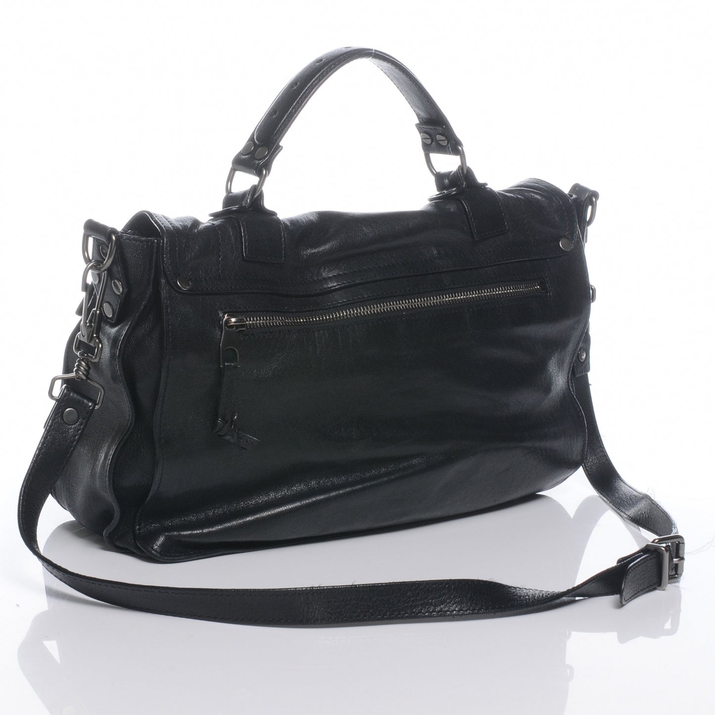 Lambskin PS1 Medium Satchel Black