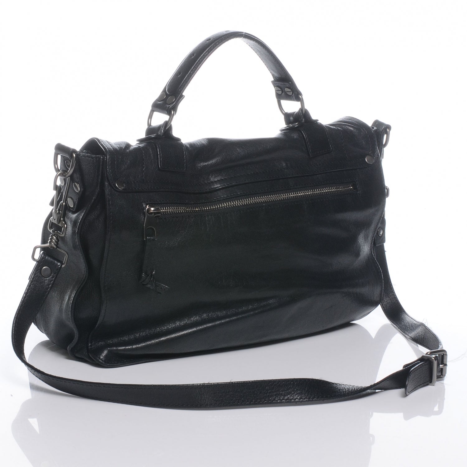 Proenza Schouler Lambskin PS1 Medium Satchel Black 3 of 8