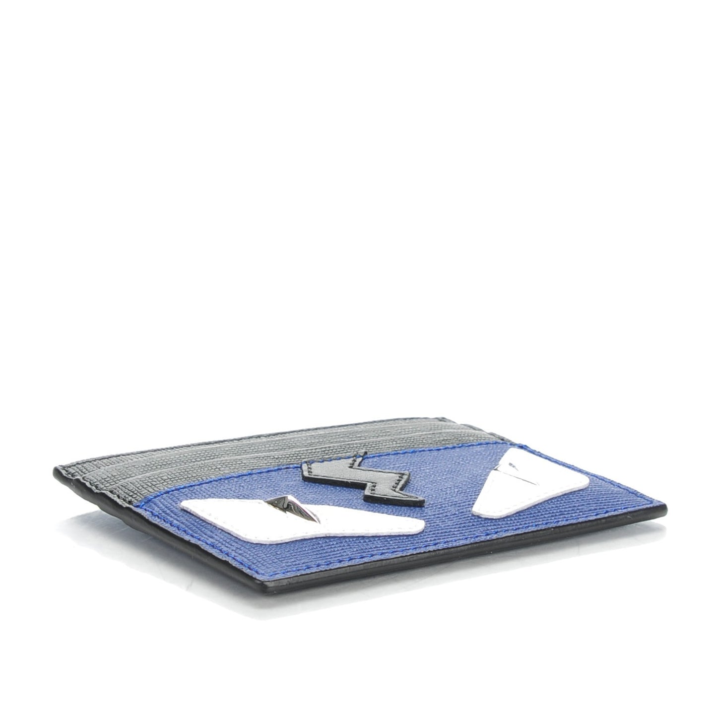 Vitello Elite Flamingo Lightning Monster Eyes Card Holder Blue Neon White