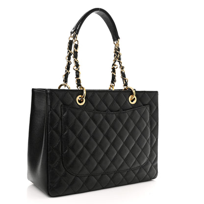Chanel Caviar Quilted Grand Shopping Tote GST Black 3 of 10