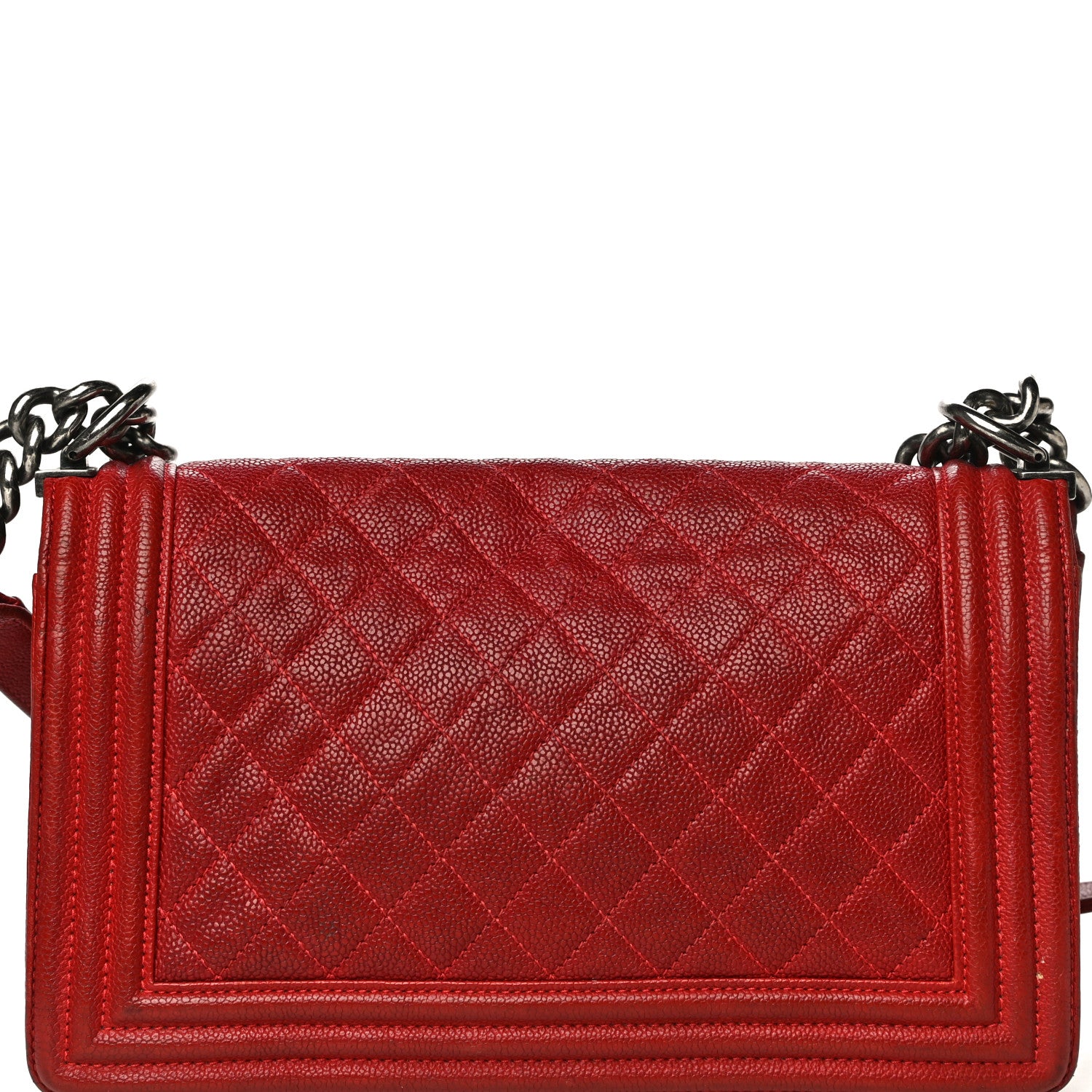 Chanel Caviar Quilted Medium Boy Flap Red 32 of 37