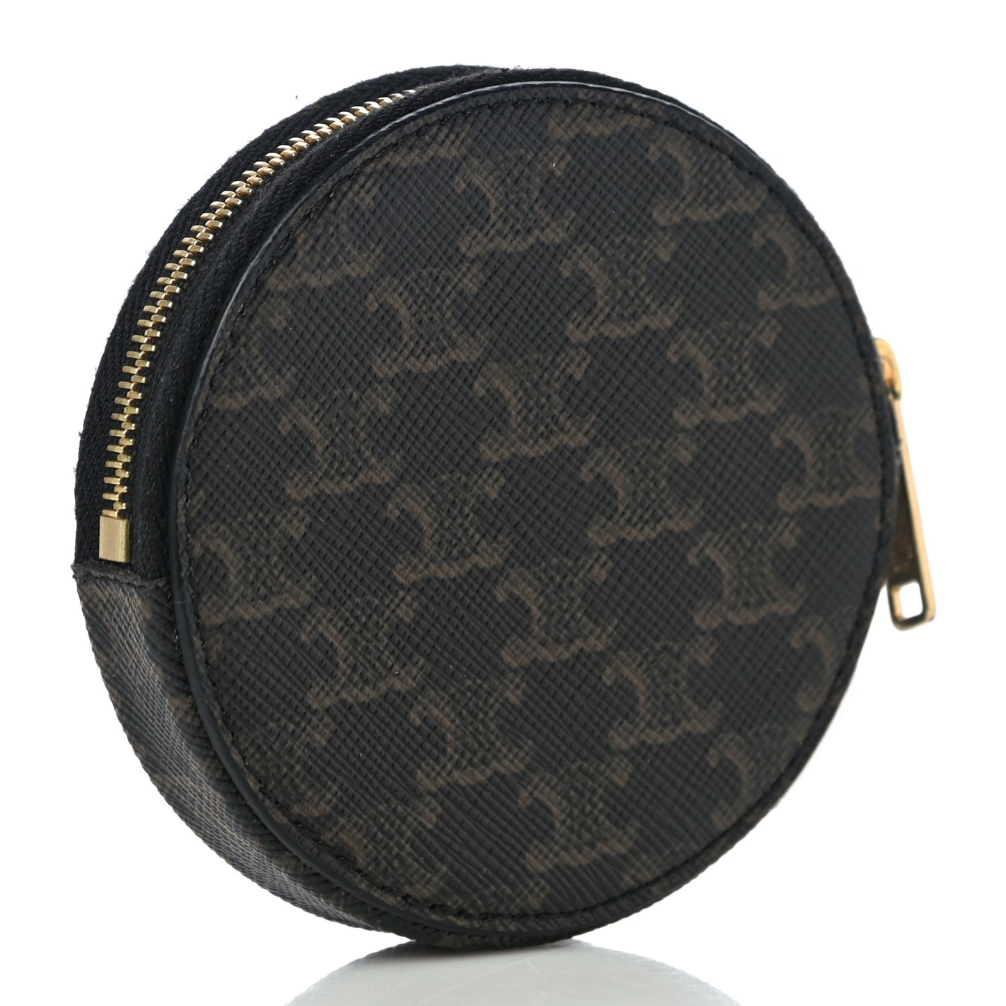 Triomphe Canvas Round Zip Coin Purse