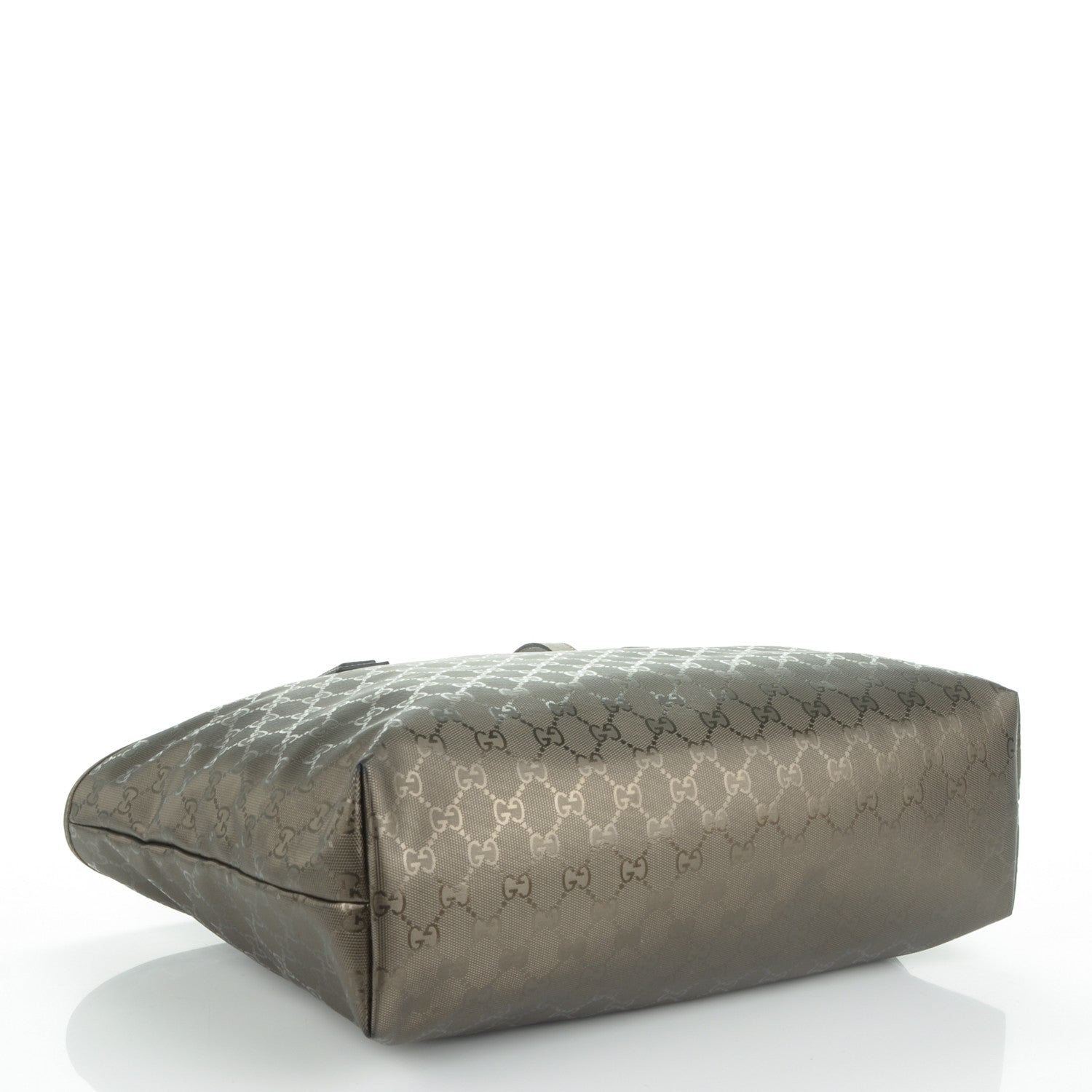 Gucci Imprime Monogram Medium Zippered Shopping Tote Pewter 4 of 12