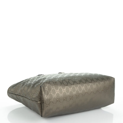 Gucci Imprime Monogram Medium Zippered Shopping Tote Pewter 4 of 12