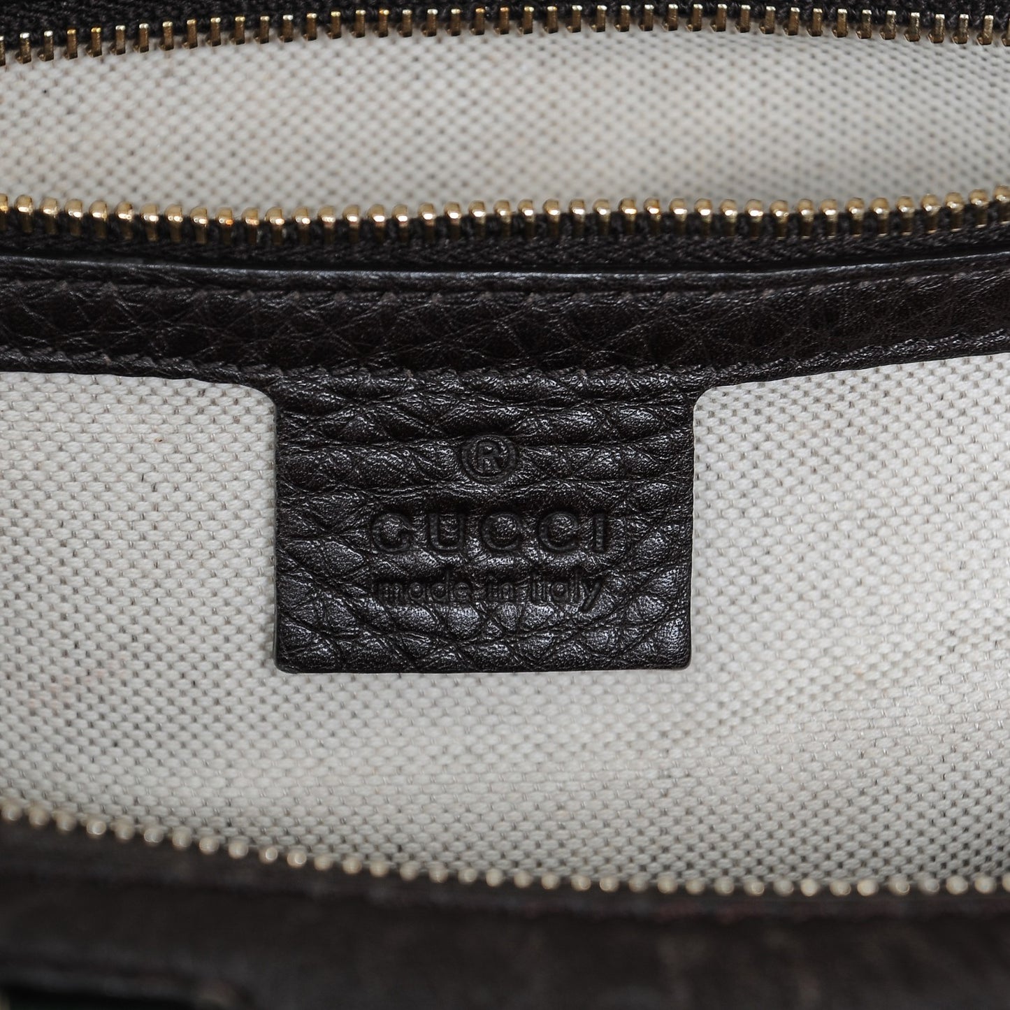 Calfskin Medium Vintage Web Boston Dark Brown