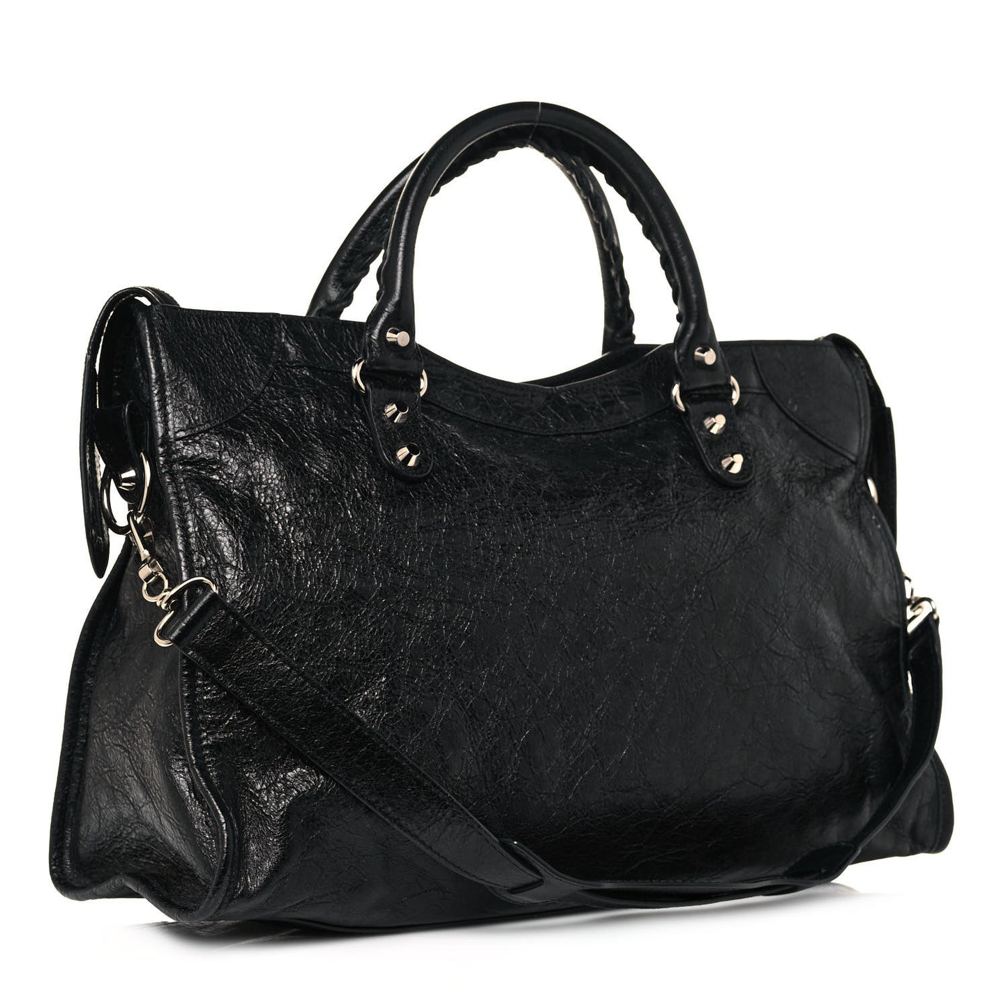 Agneau Classic Silver Hardware City Black