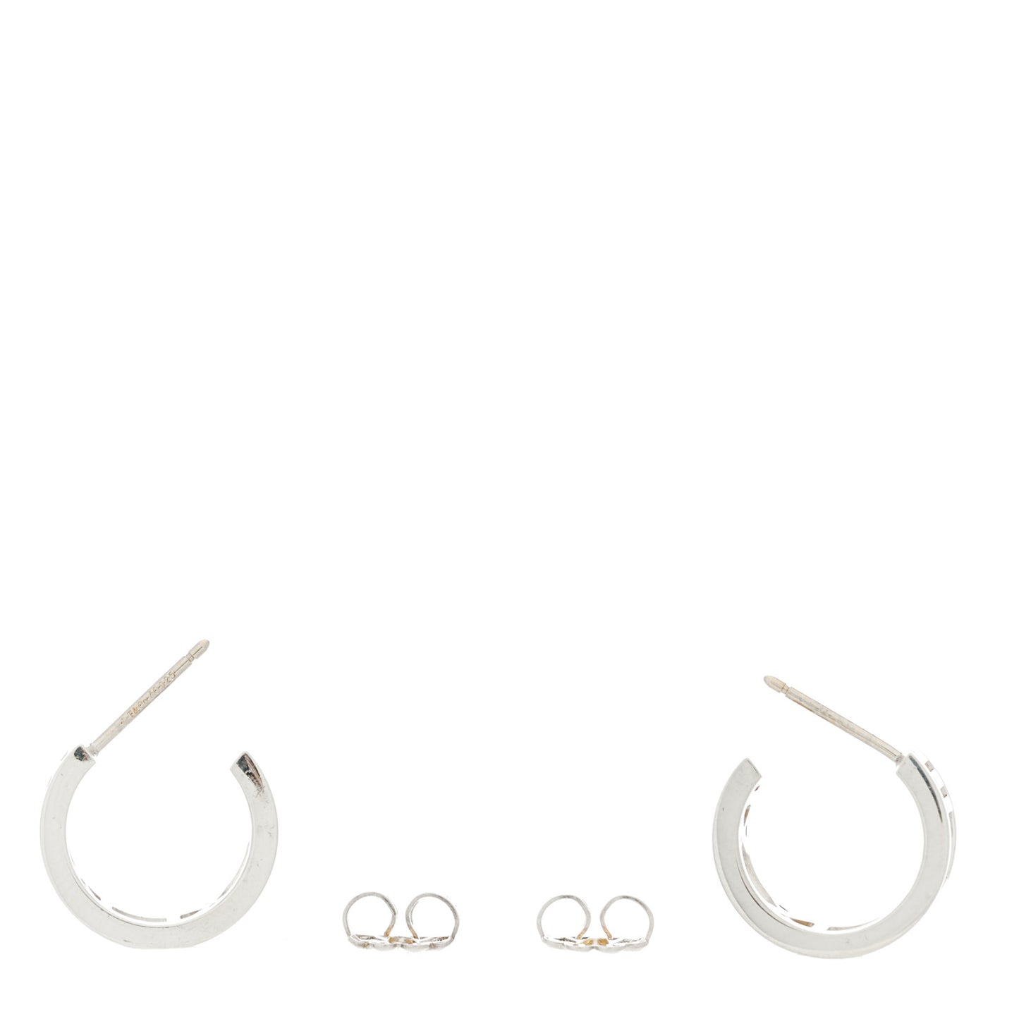 Sterling Silver Small Atlas Open Hoop Earrings