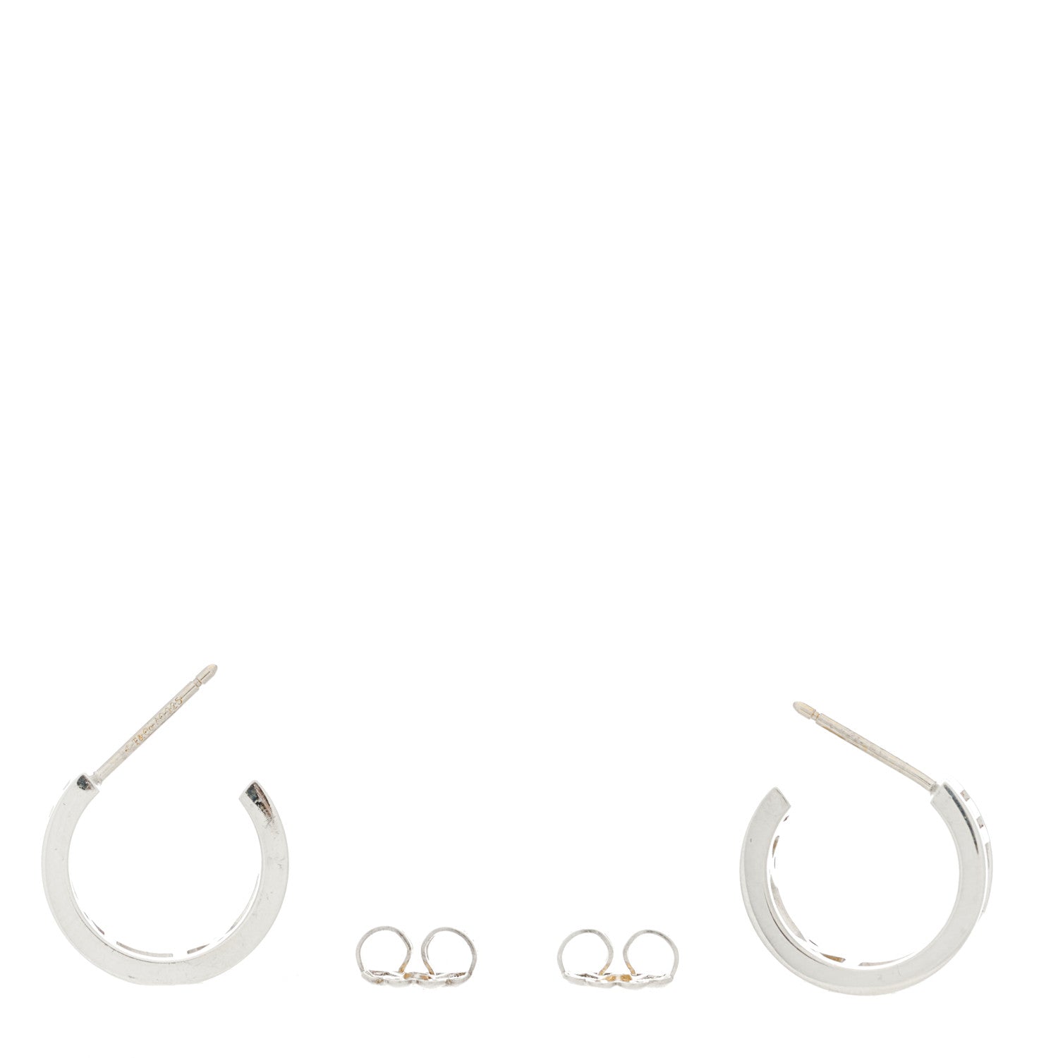 Tiffany Sterling Silver Small Atlas Open Hoop Earrings 3 of 4