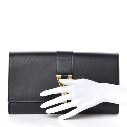 Saint Laurent Calfskin Classic Y Ligne Clutch Black 2 of 14