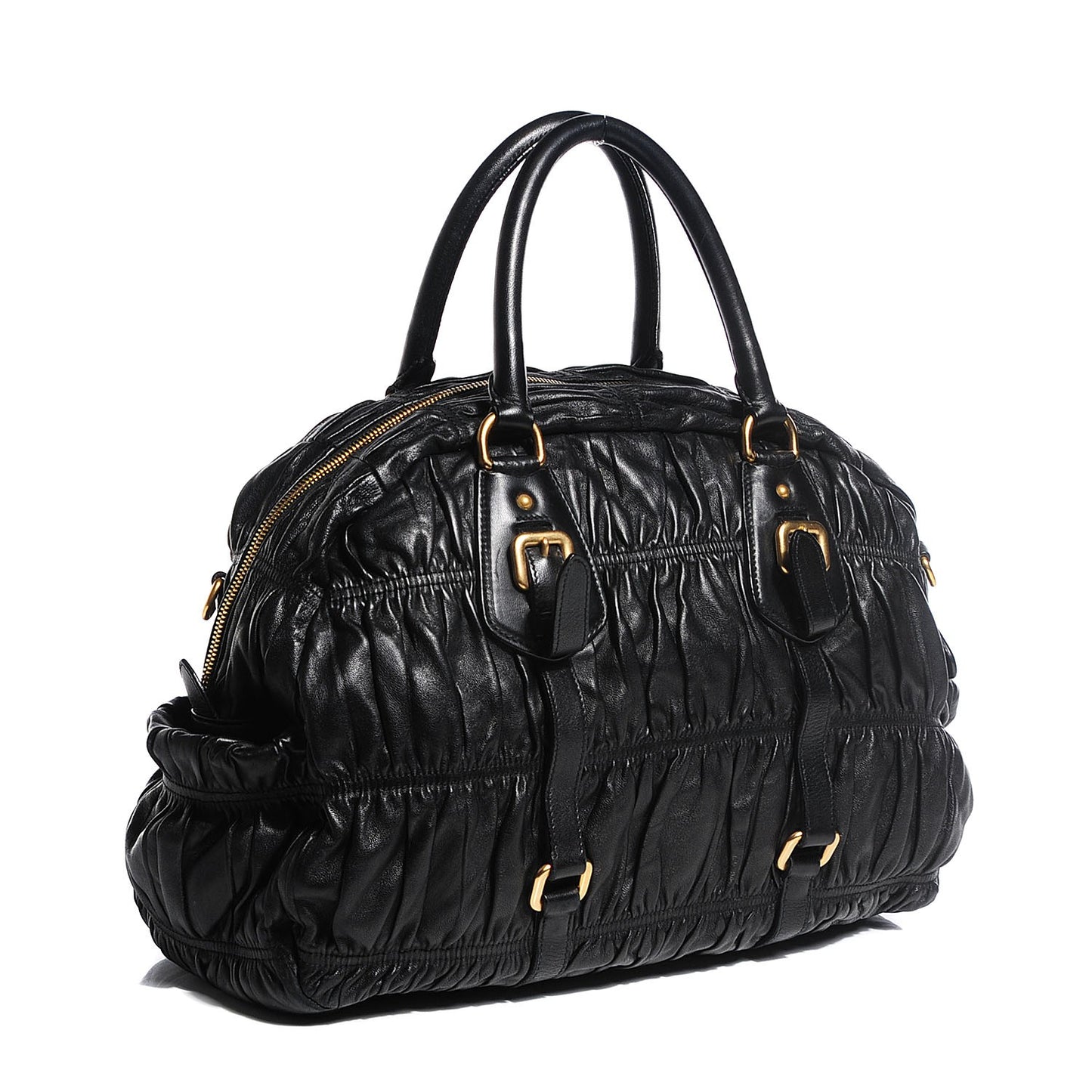 Nappa Gaufre Tote Nero Black