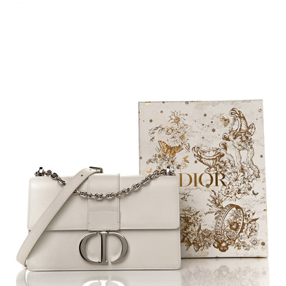 Christian Dior Grained Calfskin 30 Montaigne Chain Flap Bag White 13 of 13