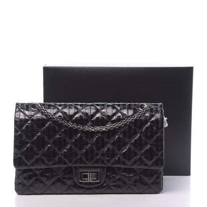 Chanel Metallic Calfskin Striped 2.55 Reissue 227 Flap Black 11 of 11