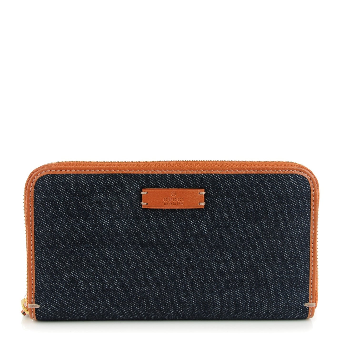 Denim Zip Around Wallet Blue Saffron