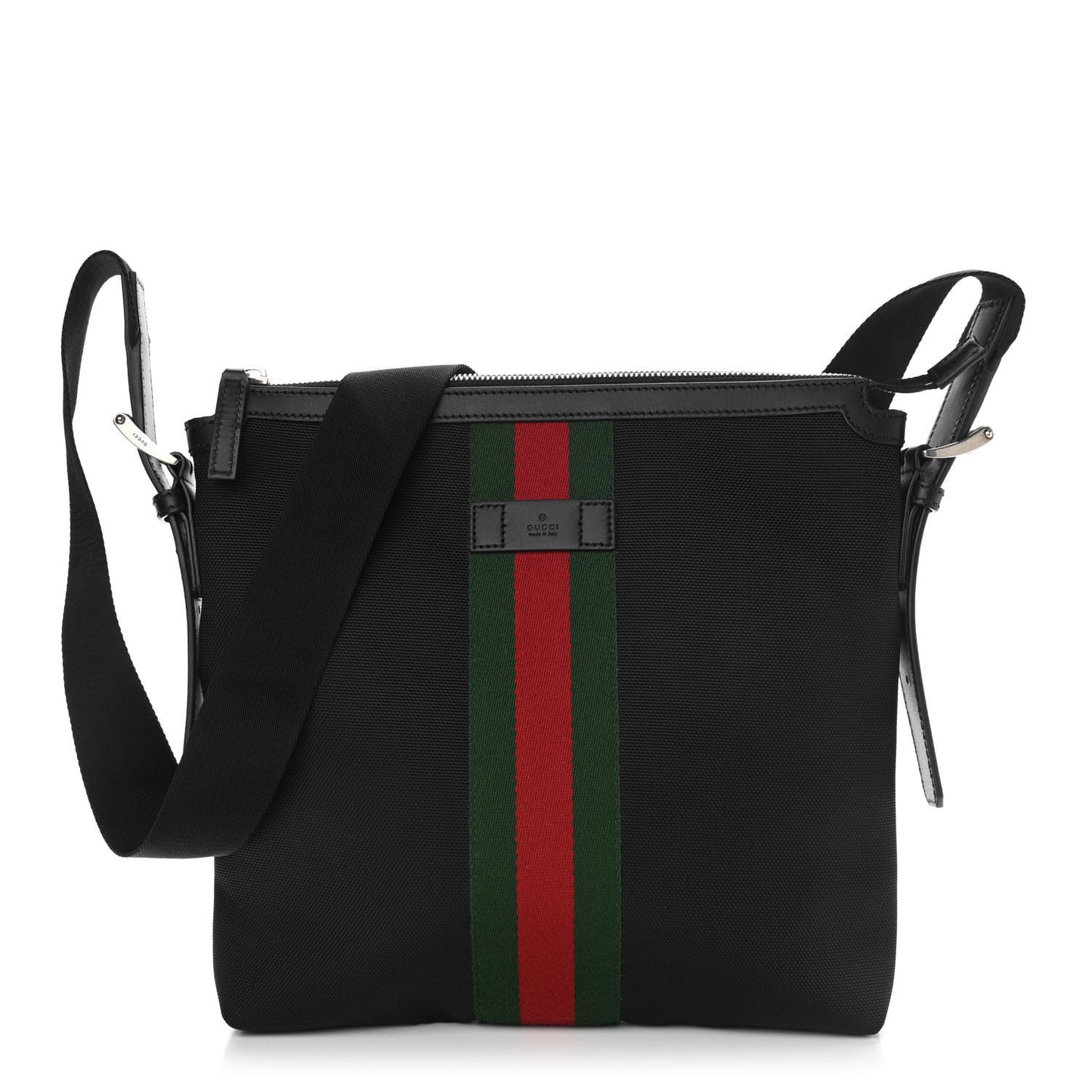 Techno Canvas Web Messenger Bag Black