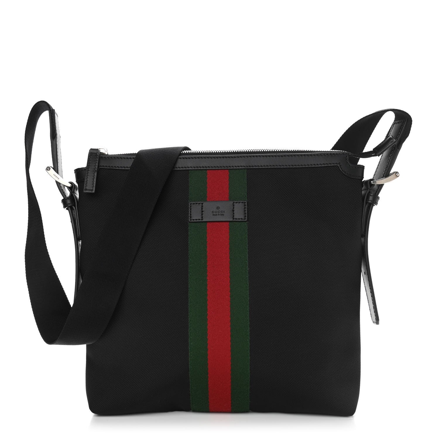 Gucci Techno Canvas Web Messenger Bag Black 1 of 10