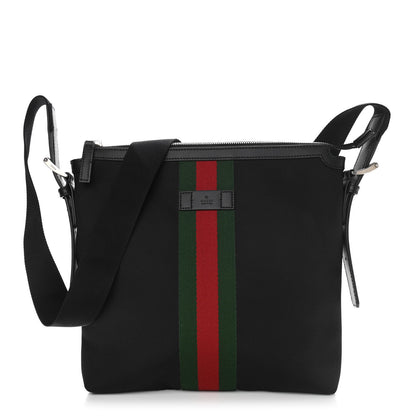 Gucci Techno Canvas Web Messenger Bag Black 1 of 10