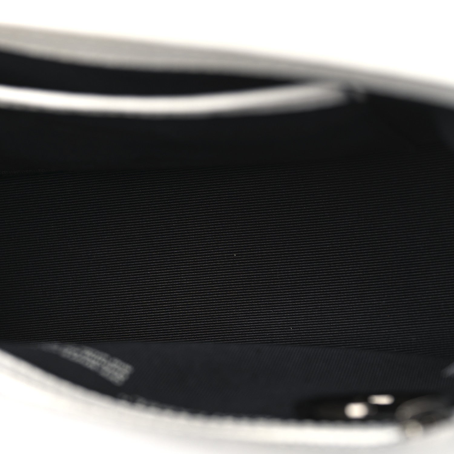 Off-White Saffiano Striped Mini Diag Binder Clip Bag White Black 5 of 12