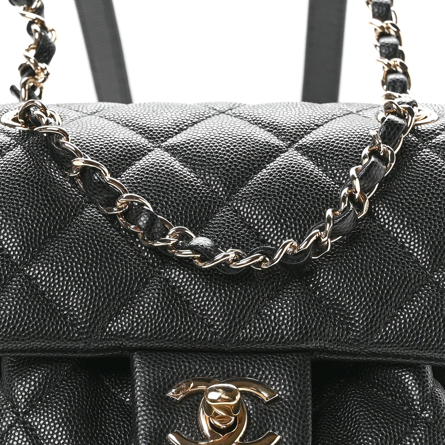 Caviar Quilted Mini Urban Spirit Backpack Black