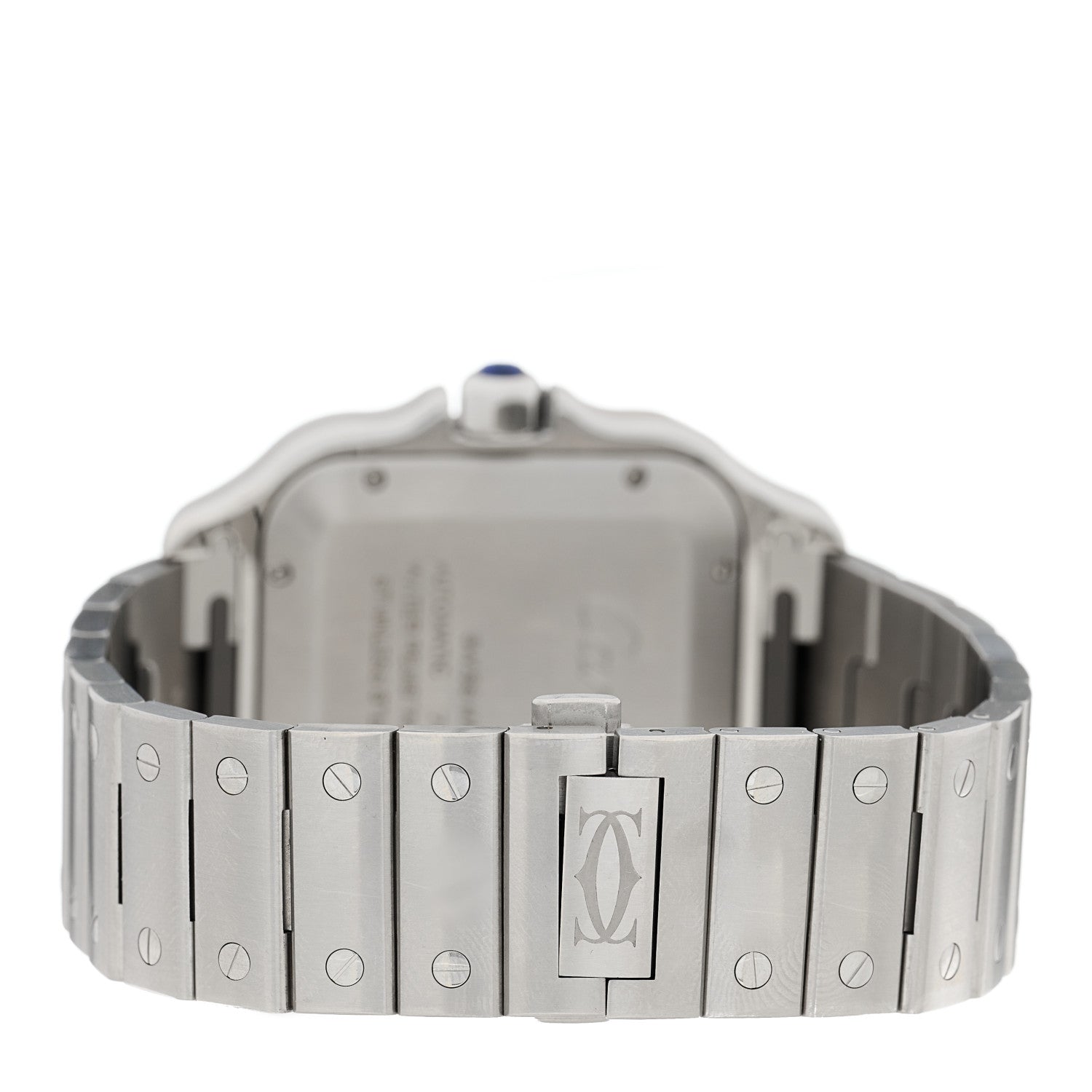 Cartier Stainless Steel 39.8mm Santos De Cartier Automatic Watch Blue 3 of 5
