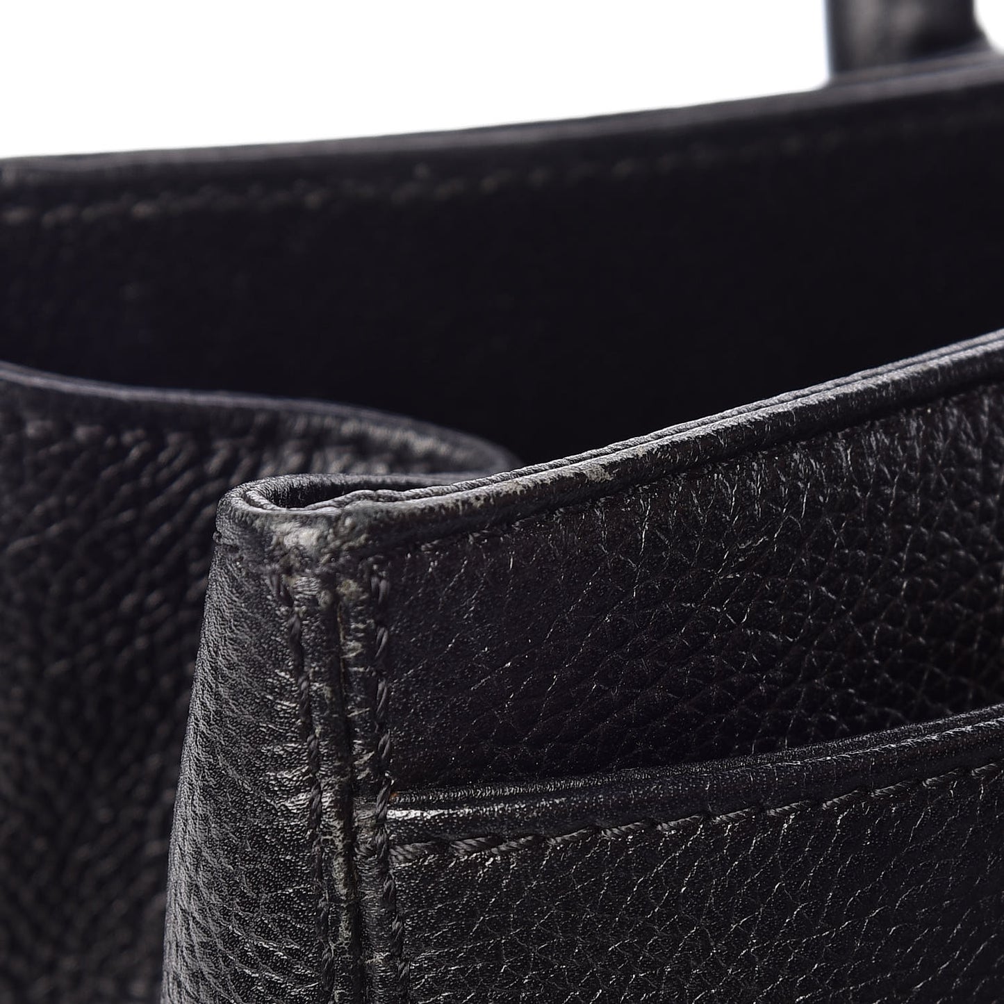 Calfskin Cerf Executive Shopper Tote Black