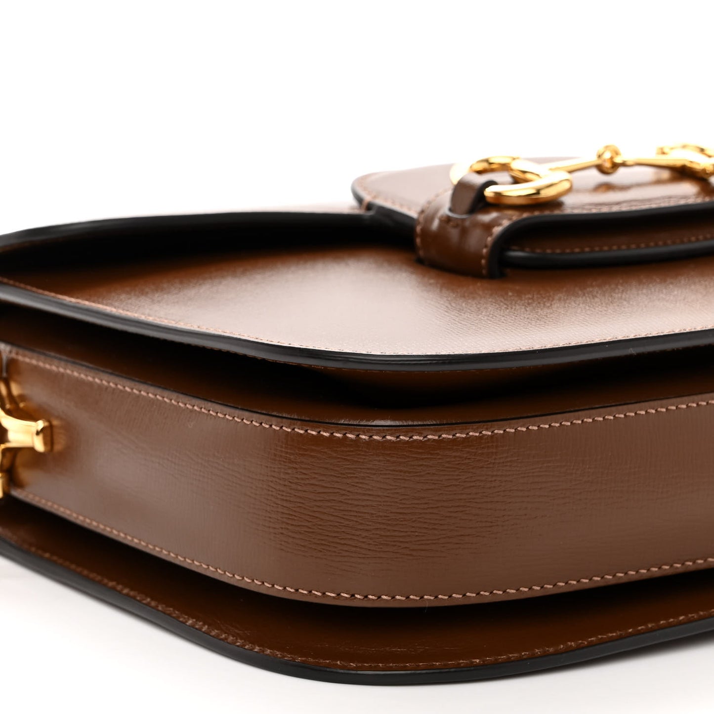 Azalea Calfskin Horsebit 1955 Shoulder Bag Brown Sugar