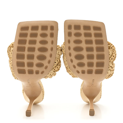 Bottega Veneta Raffia Intrecciato Lido Mule 90 Sandals 40 Cane Sugar 5 of 9