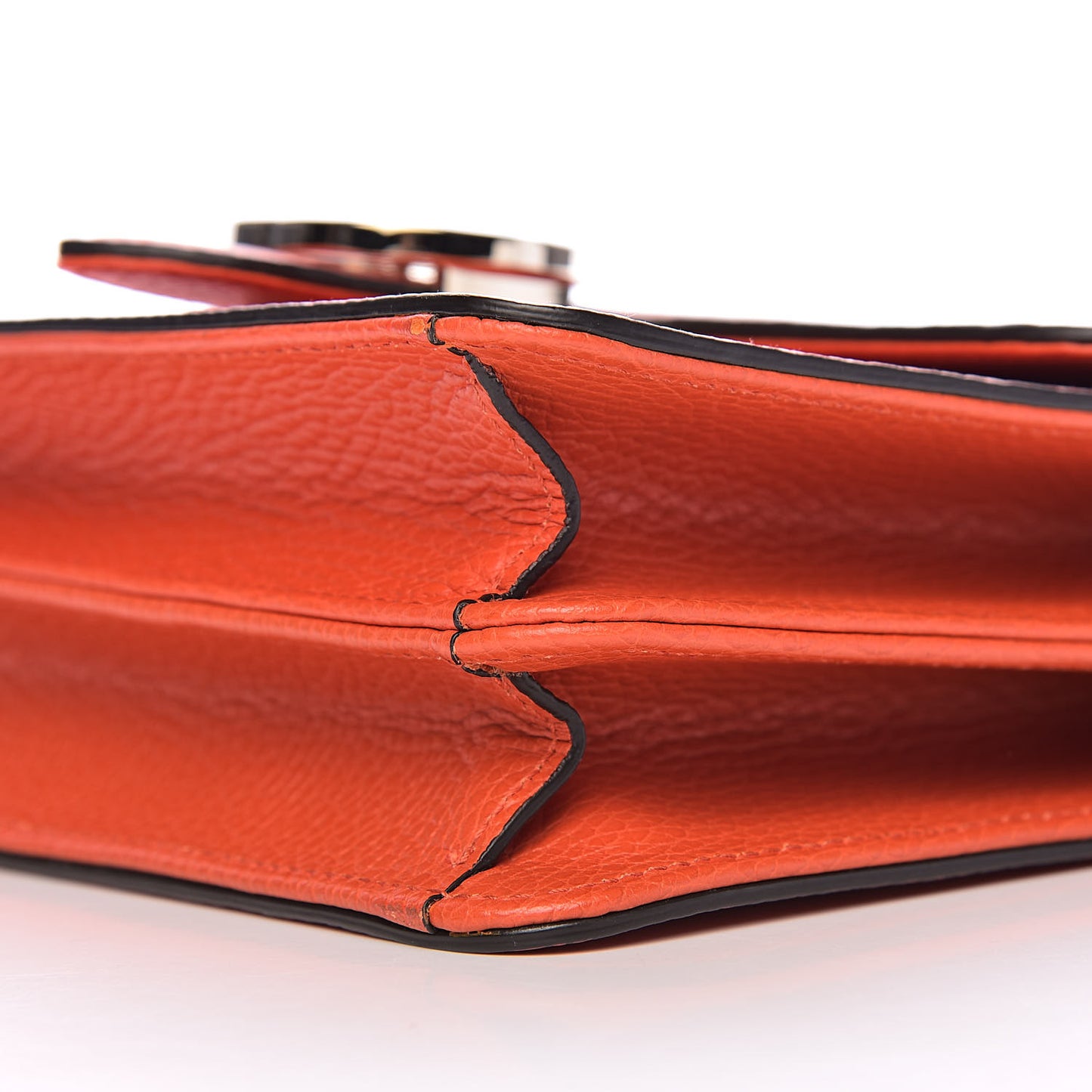 Dollar Calfskin Small Interlocking G Shoulder Bag Sun Orange