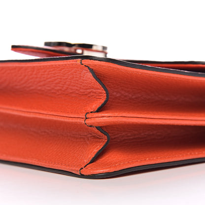 Gucci Dollar Calfskin Small Interlocking G Shoulder Bag Sun Orange 9 of 10