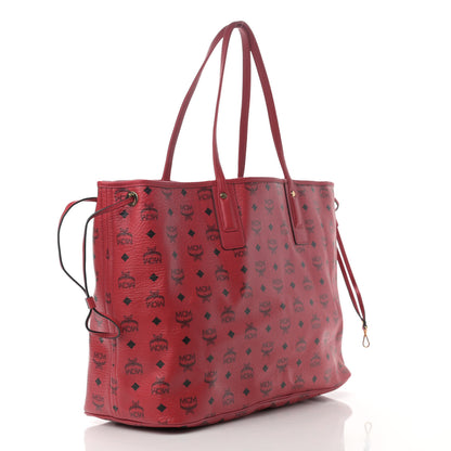 MCM Visetos Large Liz Reversible Shopper Tote Ruby Red 4 of 15