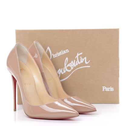 Christian Louboutin Patent So Kate 120 Pumps 40.5 Nude 8 of 8