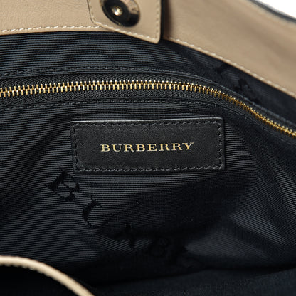 Burberry Heritage Grain Smooth Calfskin Large Clarborough Tote Sepia Brown Honey 5 of 11