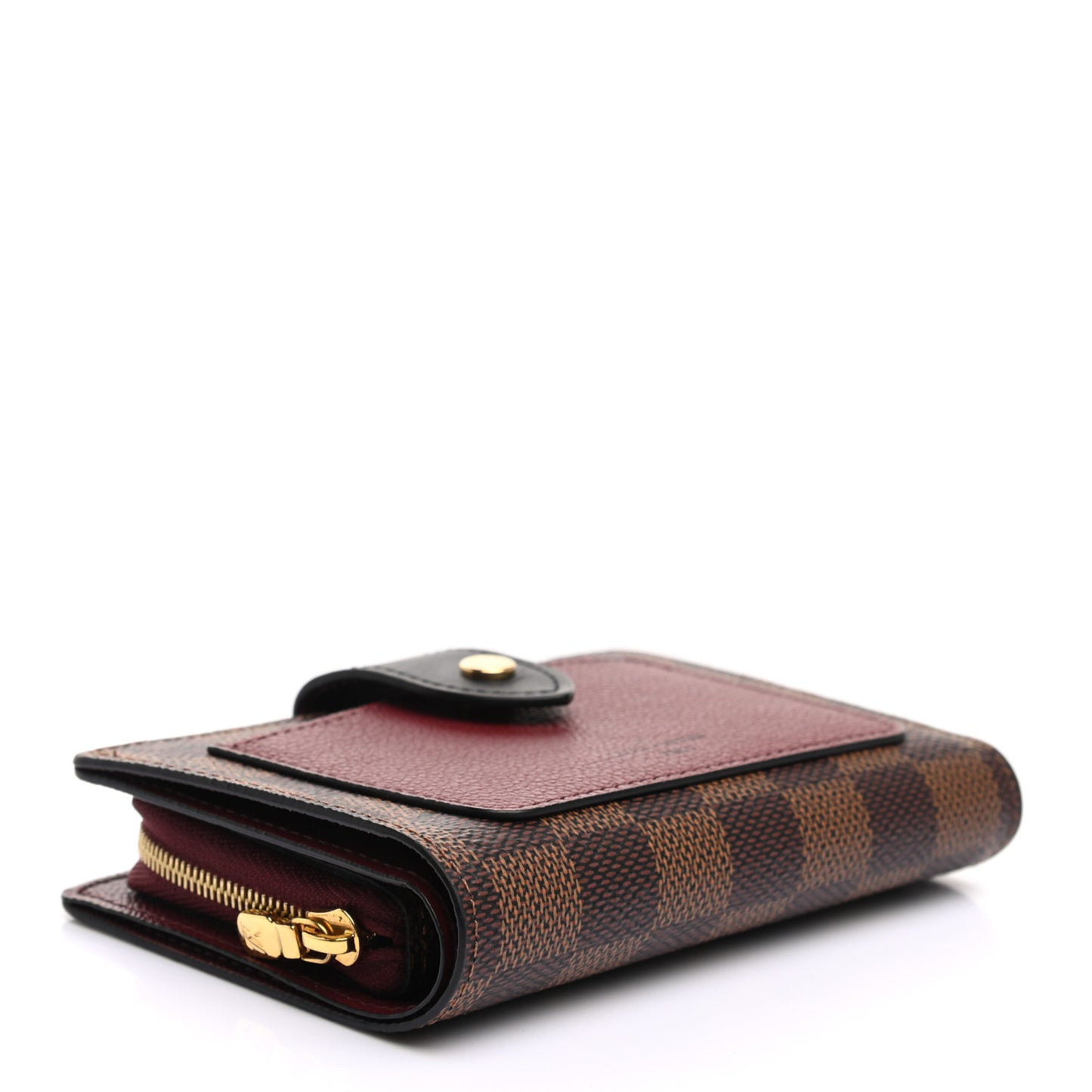 Damier Ebene Juliette Wallet Bordeaux Black