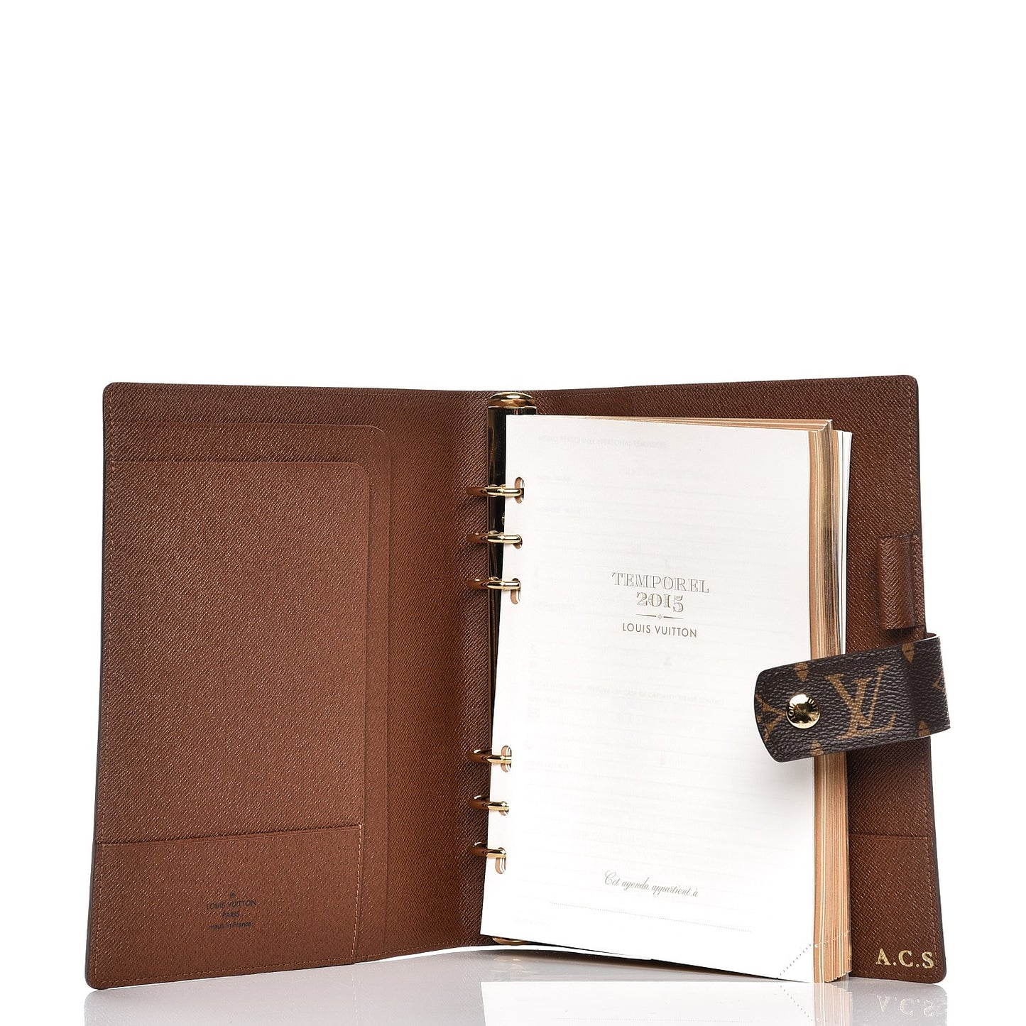 Monogram Large Ring Agenda Cover