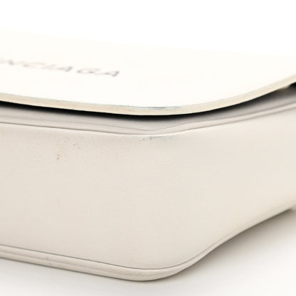 Balenciaga Pebbled Calfskin Chain Wallet White 9 of 11