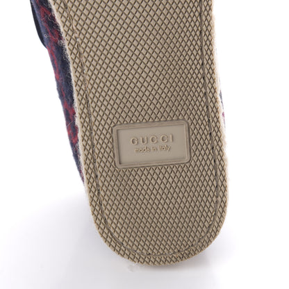 Gucci Covered Wool GG Monogram Womens Fria Horsebit Loafers 40.5 Blue Red Butterscotch 6 of 8