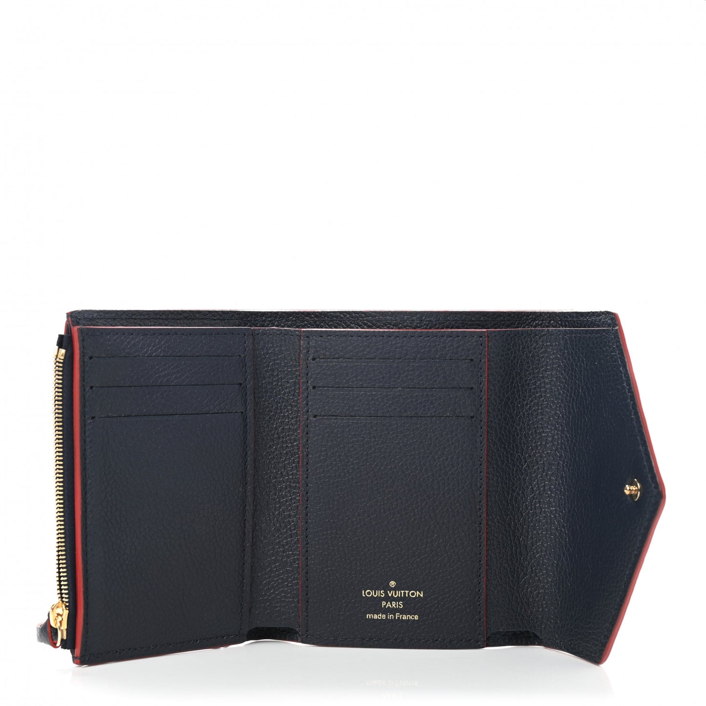Empreinte Victorine Wallet Marine Rouge