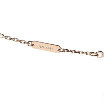 Van Cleef & Arpels 18K Rose Gold Diamond Carnelian Vintage Alhambra Pendant Necklace 7 of 7