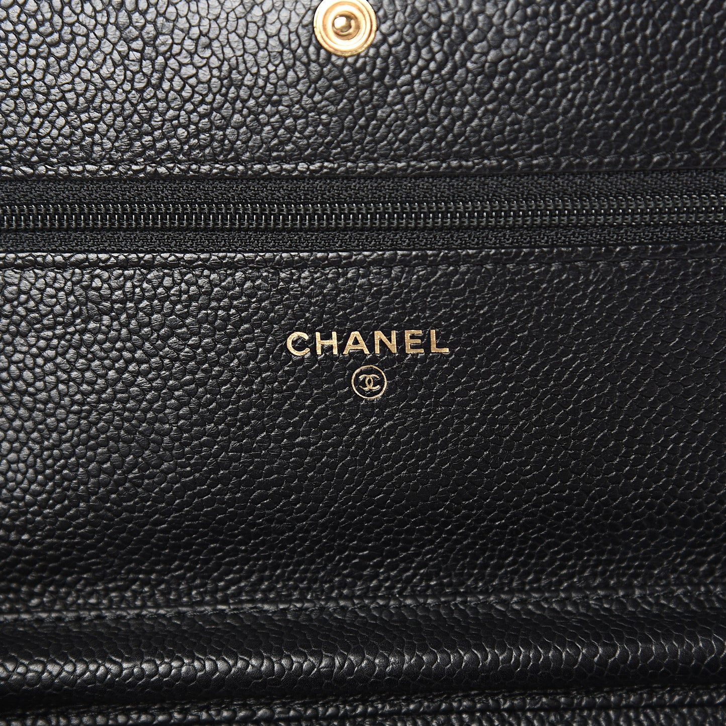 Caviar Quilted Boy Wallet On Chain WOC Black