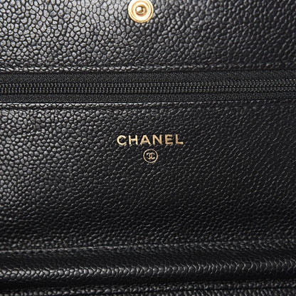 Chanel Caviar Quilted Boy Wallet On Chain WOC Black 5 of 10