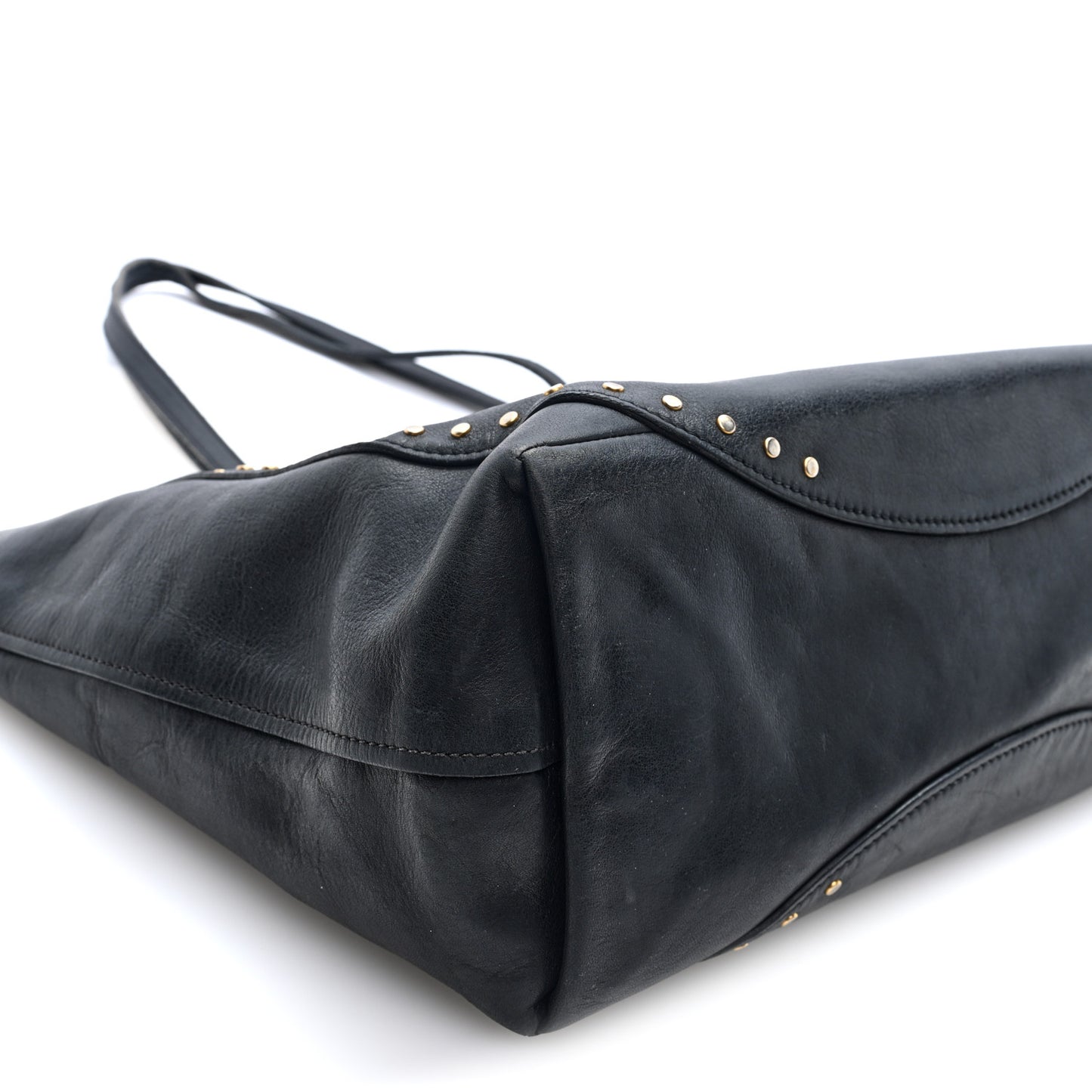 Calfskin Studded Isa Tote Black