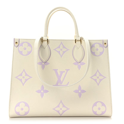 Louis Vuitton Empreinte Monogram Giant Onthego MM Latte Bubble Tea 1 of 8