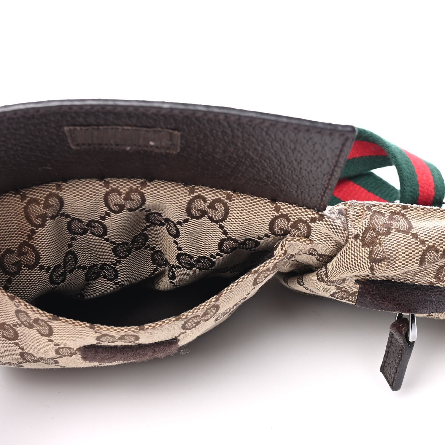 Gucci GG Monogram Double Pocket Belt Bag Dark Brown 4 of 4
