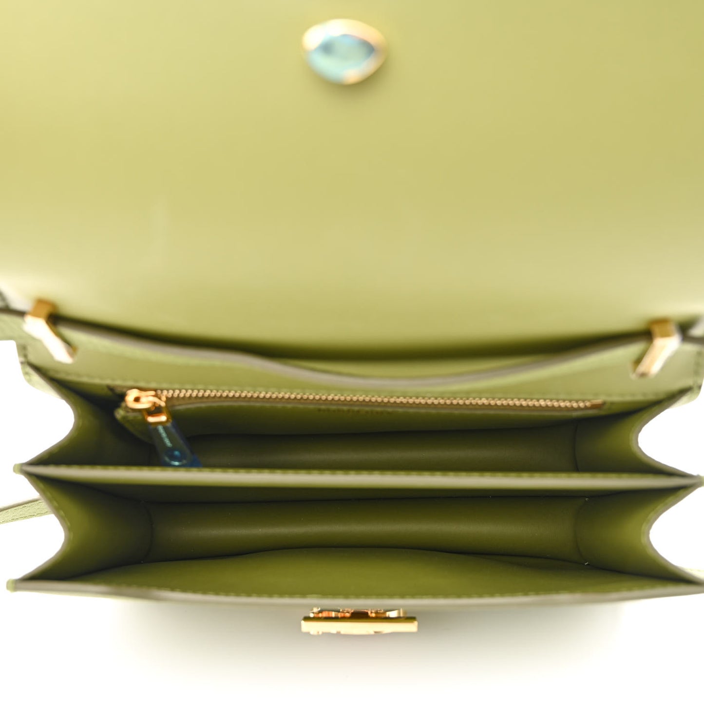 Grained Calfskin Small TB Bag Spruce Green