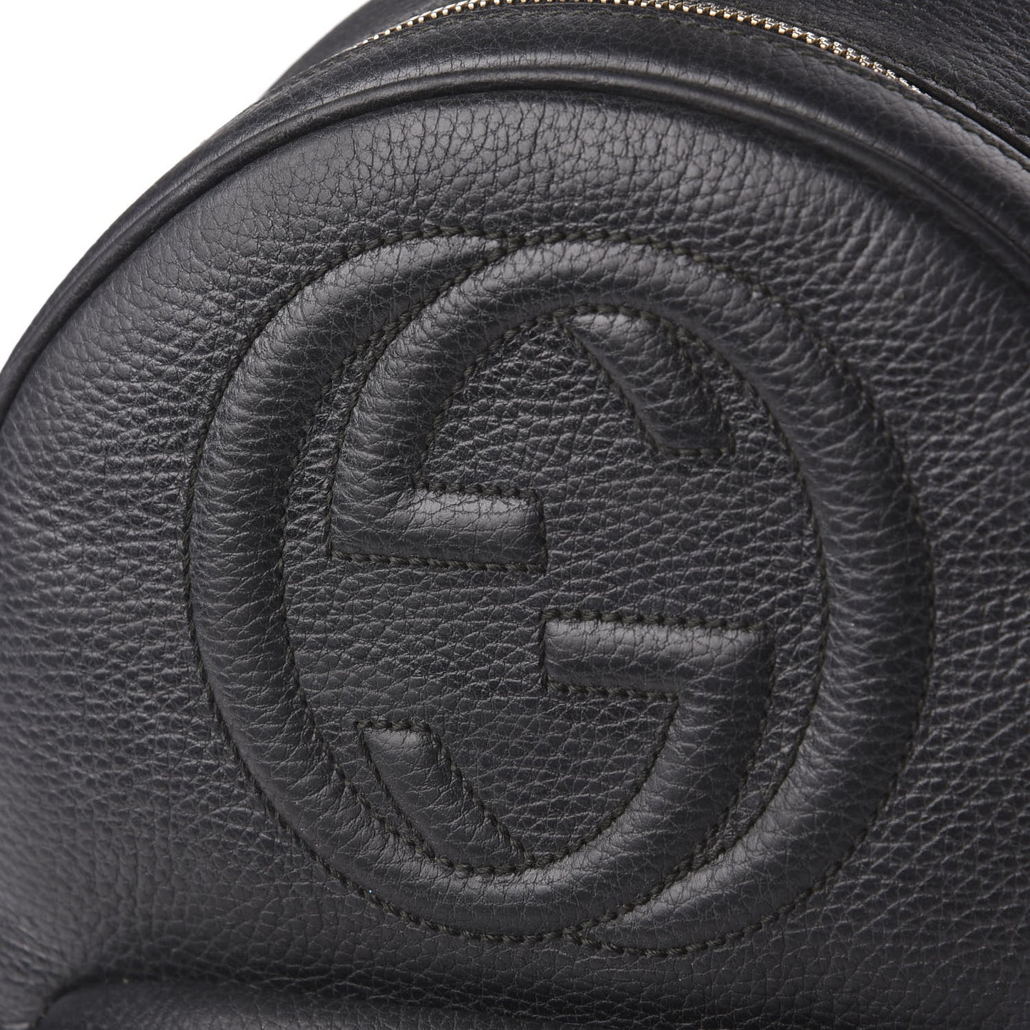Pebbled Calfskin Soho Chain Backpack Black