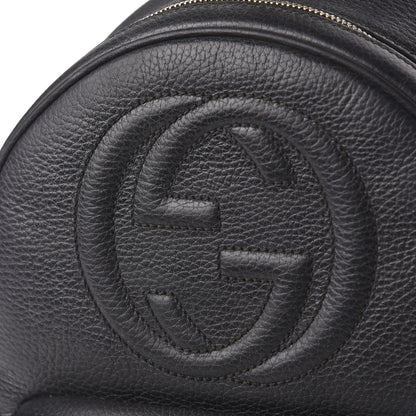 Gucci Pebbled Calfskin Soho Chain Backpack Black 9 of 9