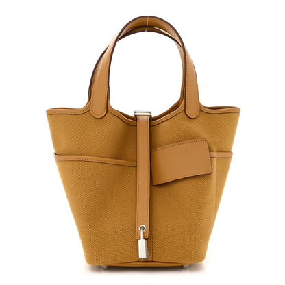 Hermes Toile Goeland Swift Cargo Picotin Lock 18 Sesame 1 of 11