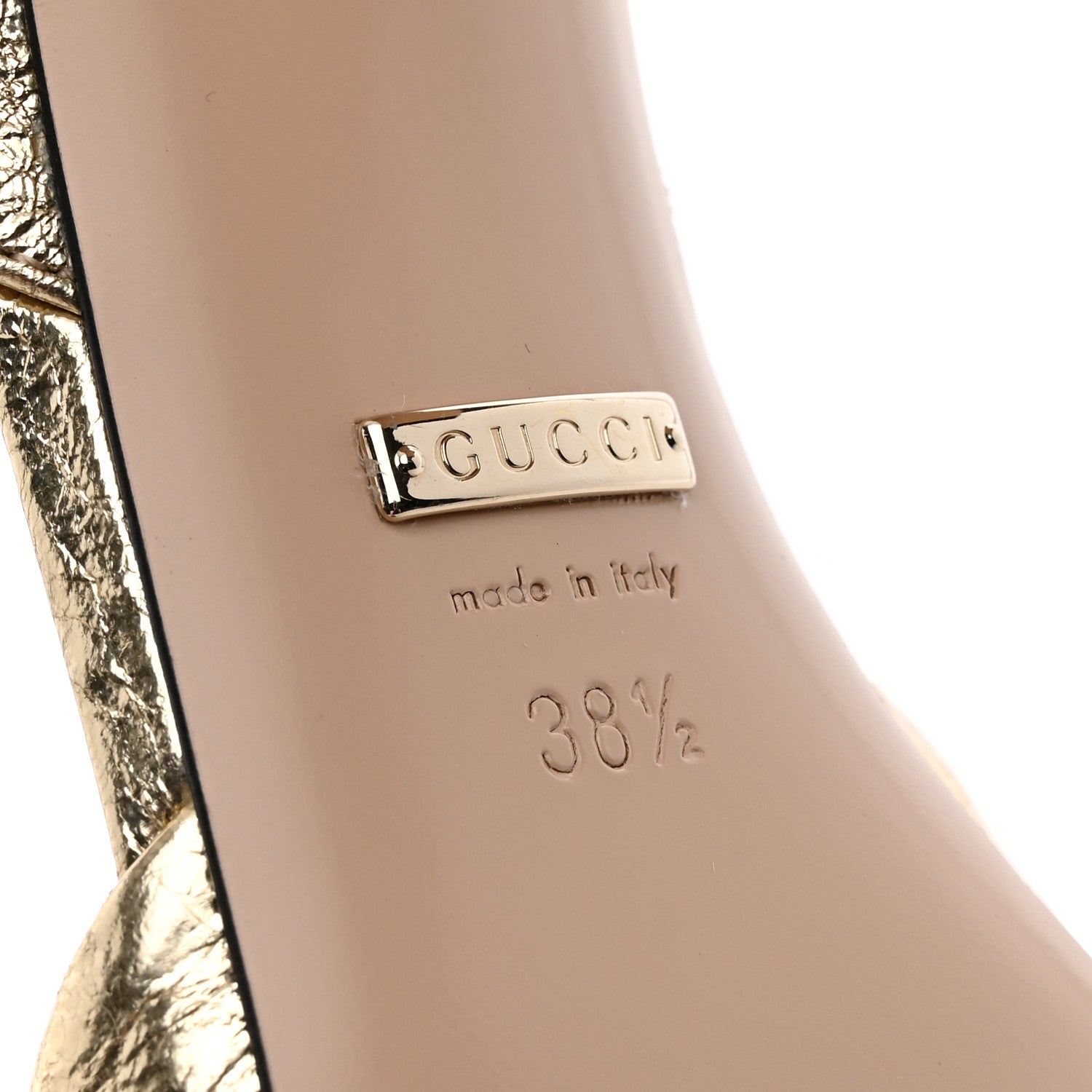 Gucci Galassia Horsebit Lady 75mm Sandals 38.5 Platino 7 of 10
