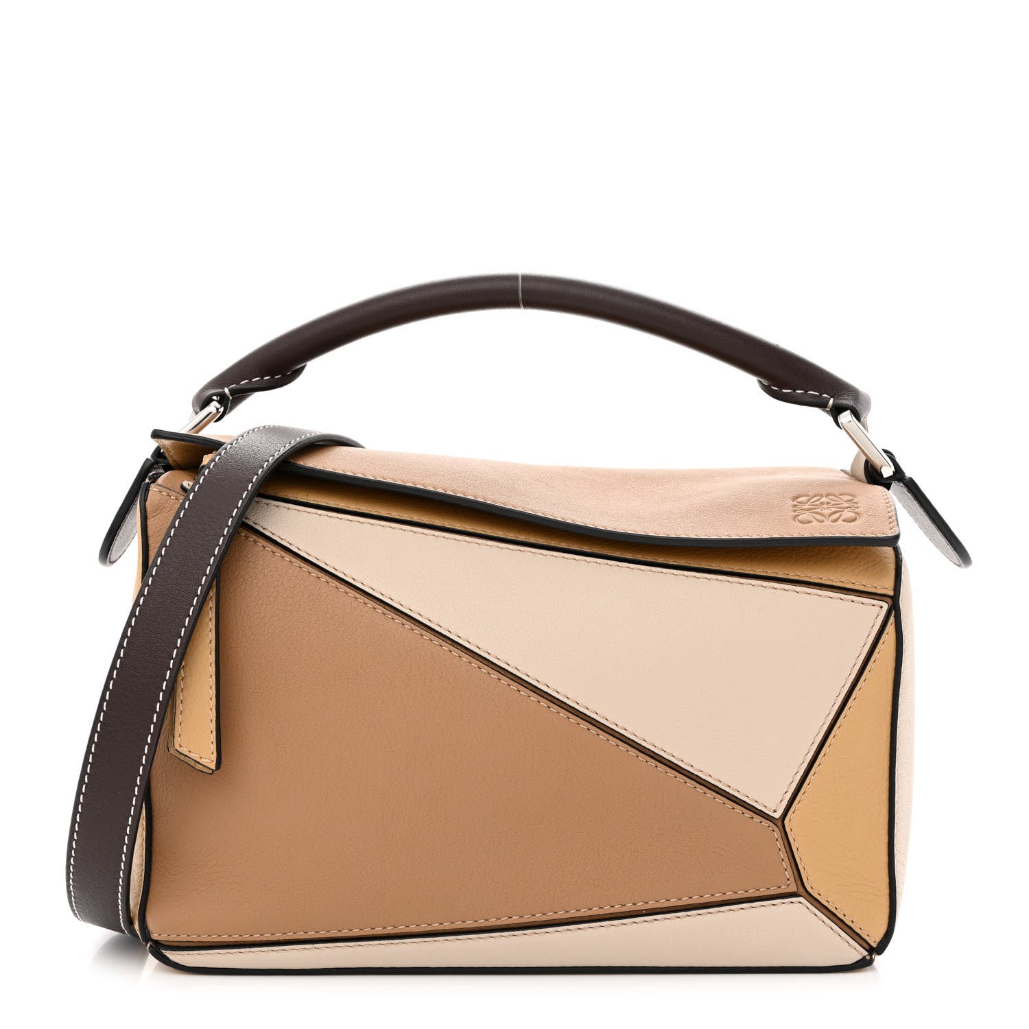 Loewe Calfskin Small Puzzle Bag Mocca Multicolor 1 of 9